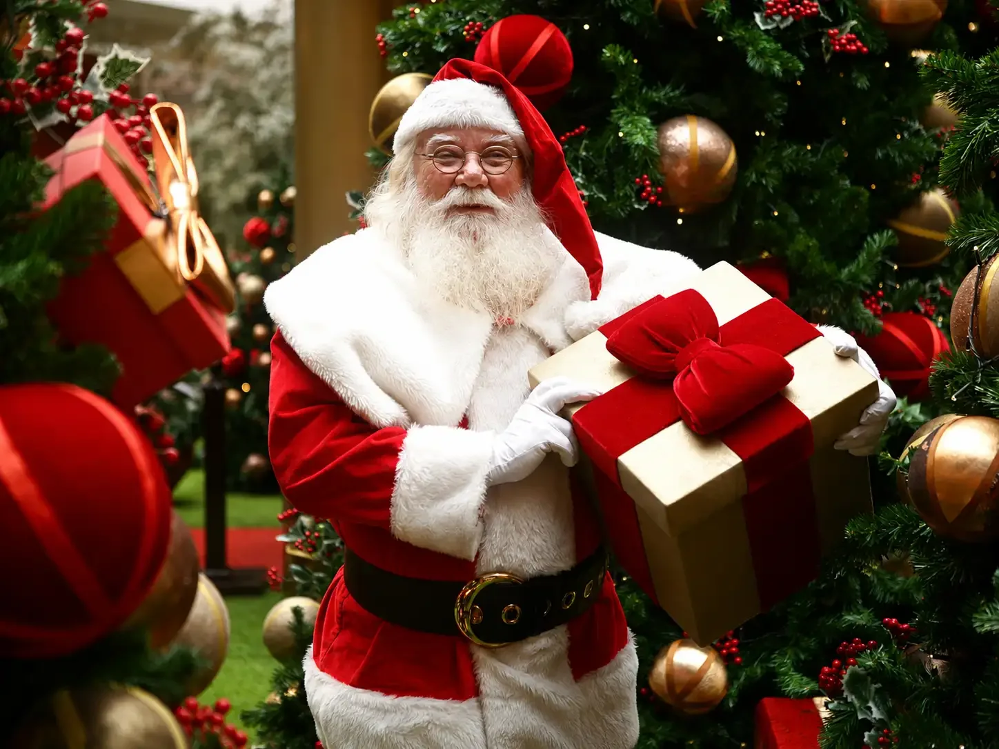 Papai Noel profissional em Shopping Center Iguatemi Bosque