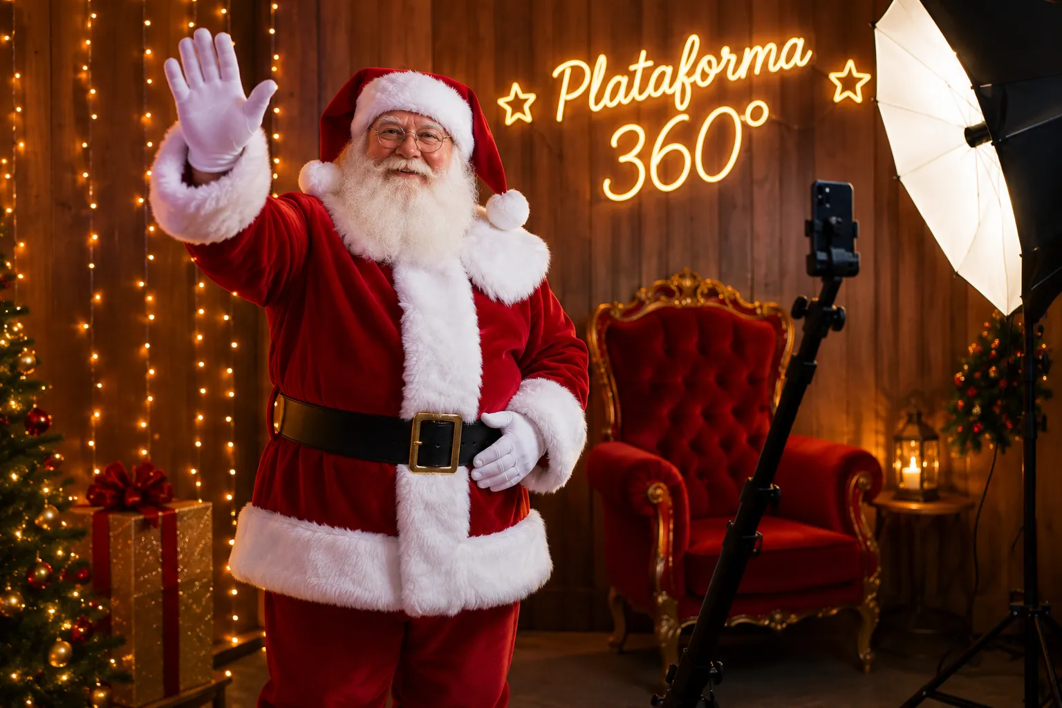 Plataforma 360° para evento de Natal no North Shopping